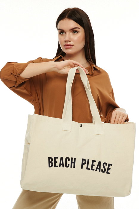 Zoozie Bags Bolso Tote de Lona Crema Zoozie Bags Bolso Tote de Lona Crema
